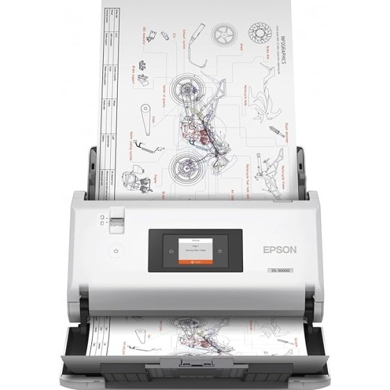 Epson Ds-32000 Large-Format Document Scanner, Scans Up to 12" X 220", 1200 Dpi Optical Res, 120-Sheet Duplex Auto Document Feeder