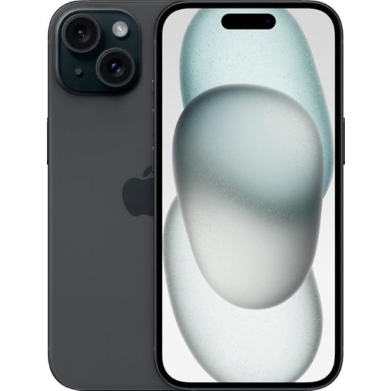 Apple iPhone 15 Plus, 128GB, Black - Unlocked (Renewed)