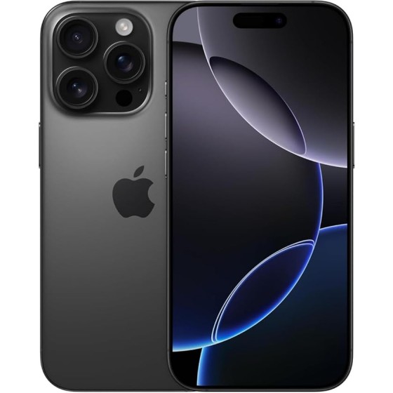 Apple iPhone 16 Pro, 128GB, Black Titanium - Unlocked (Renewed)