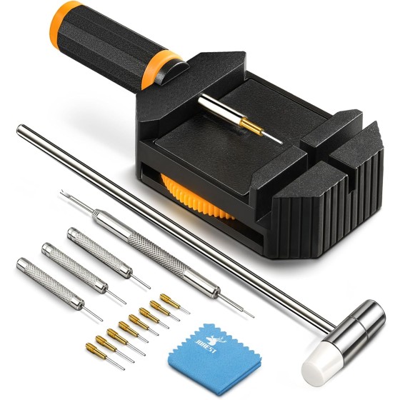 JOREST Watch Link Removal Kit, Resizing Tool for Bracelet Adjustment and Replacement, Pin Remover for Sizing Strap, Watch Adjuster with User Manual